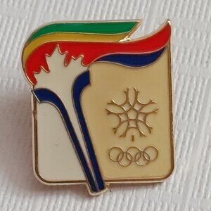 Vintage Calgary Olympic Games Torch Pin 1979
